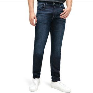 7 for all mankind men’s dark Wash Paxtyn skinny jeans in prennial